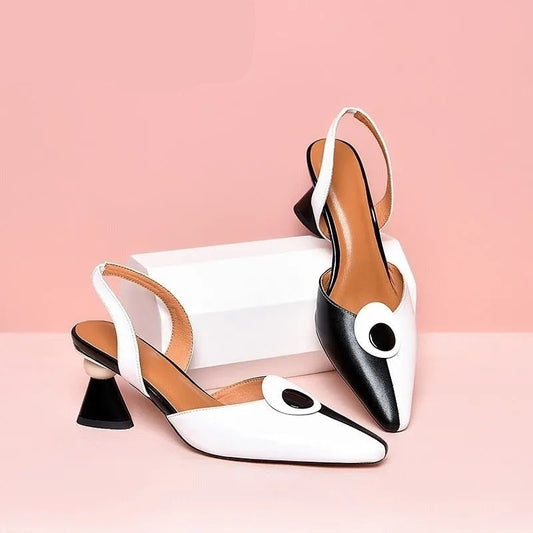  Women Sandals Spring Summer Mid Heel Hollow Shoes -  - DYAVOR® 