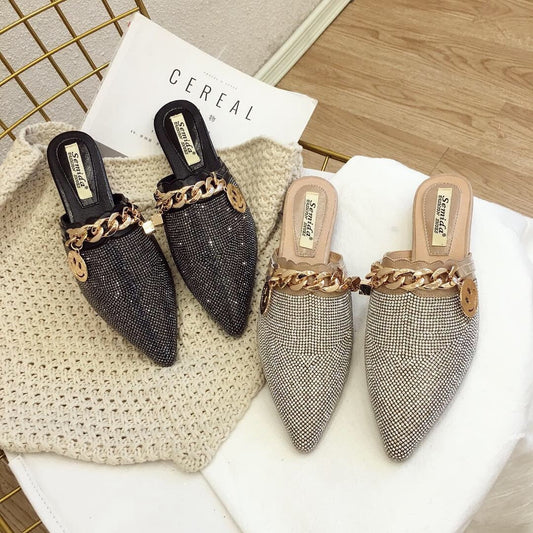  Women Mules Luxury Flats Fashion Loafers Designer Shoes -  - DYAVOR® 