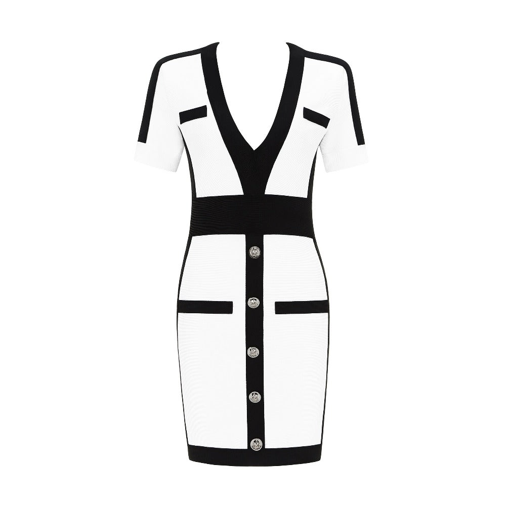  Short Sleeve Bandage Dress - Dresses - DYAVOR® 