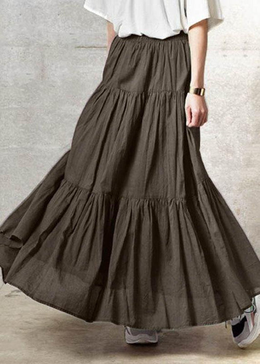  Handmade Casual Retro Patchwork Ruffled Skirt - Skirts - DYAVOR® 