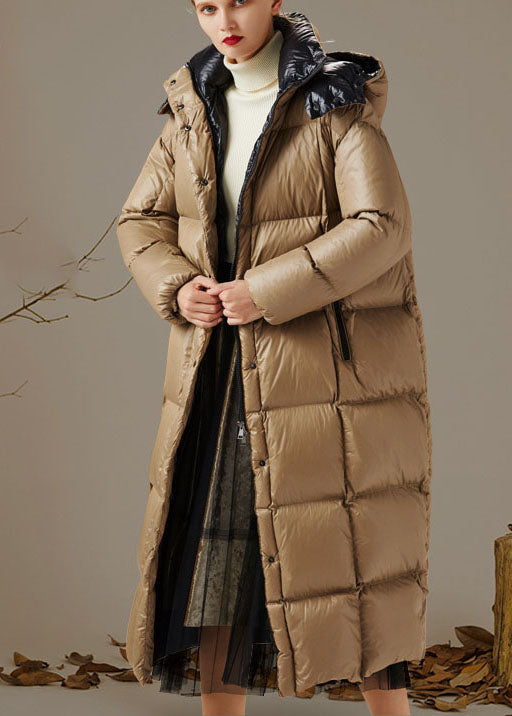  Handmade Khaki Button Pockets fashion Winter Duck Down coat - Down Jackets - DYAVOR® 