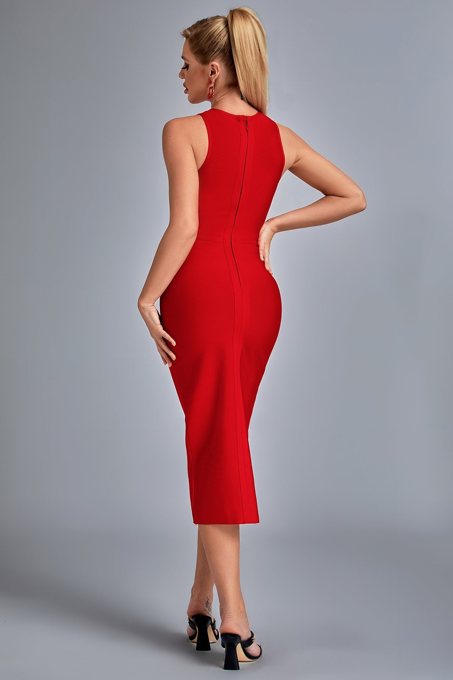  Sleeveless Red Dress - Dresses - DYAVOR® 