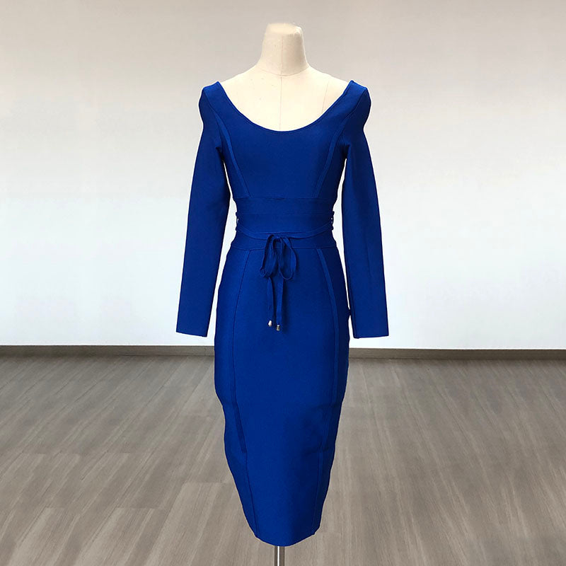  Chic Luxury Long Sleeve Bandage Dress - Dresses - DYAVOR® 