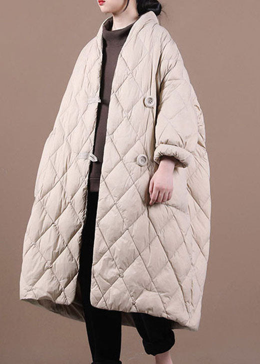  Italian Beige warm Fine Cotton Filled Coats Winter - Down Jackets - DYAVOR® 
