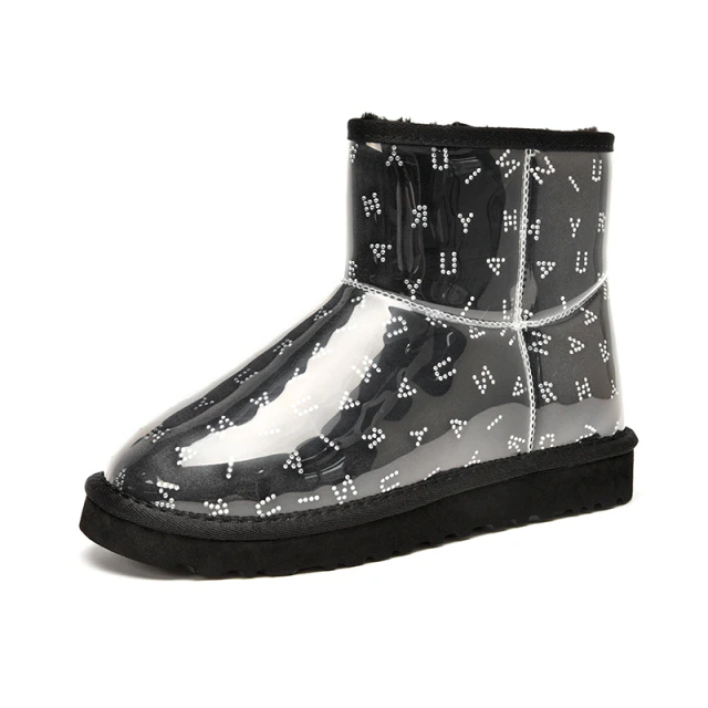  Konnie Women's Ankle-Length Black Snow Booties - Booties - DYAVOR® 