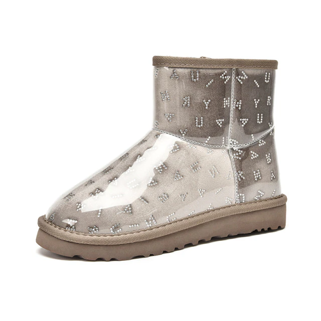 Konnie Women's Ankle-Length Black Snow Booties - Booties - DYAVOR® 