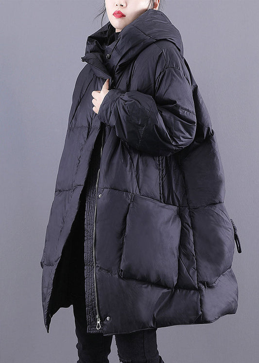  Loose Black Hooded Pockets Drawstring Duck Down Canada Goose Jacket Winter - Down Jackets - DYAVOR® 