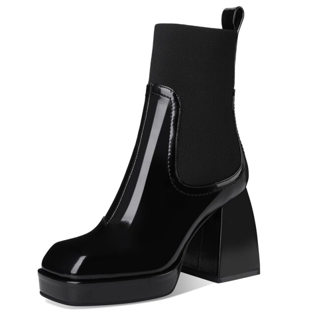  Lucy Women's Genuine Leather Chelsea Boots - Booties - DYAVOR® 