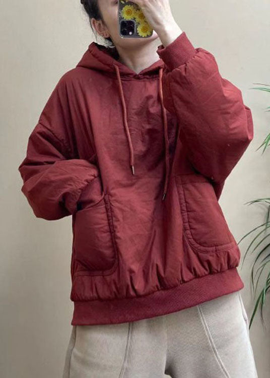  Luxury Blue Pockets drawstring Winter Cotton hooded sweatshirt - Down Jackets - DYAVOR® 