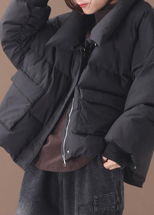  Luxury black goose Down coat trendy plus size down jacket winter stand collar outwear -  - DYAVOR® 
