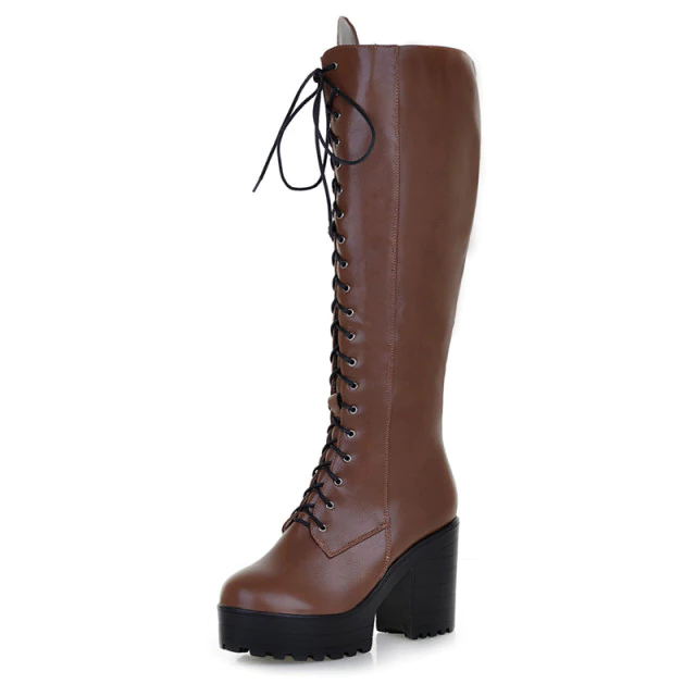 Perla Women's Lace-up Platform Boots - Boots - DYAVOR® 