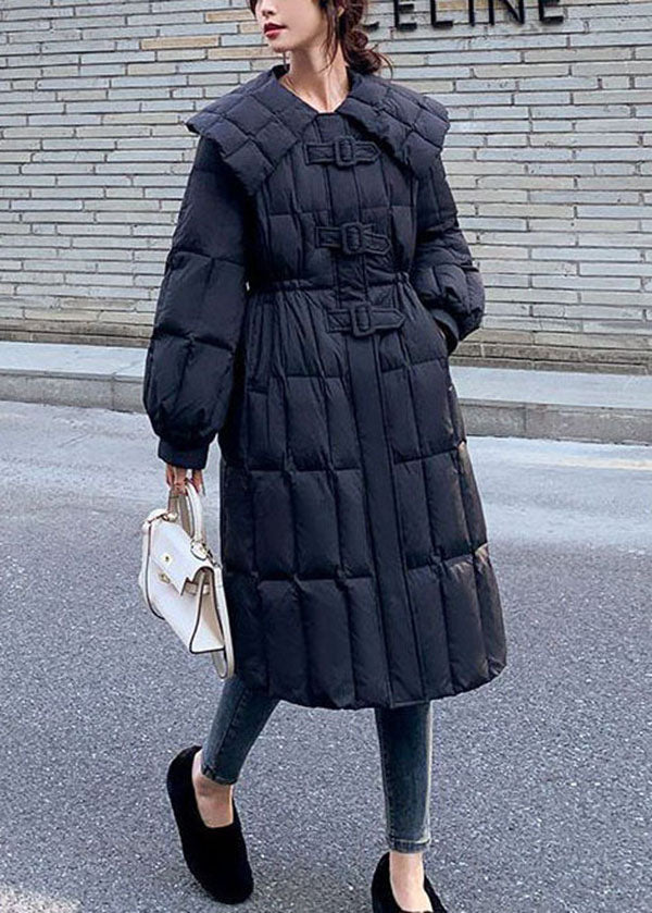 Natural Light Blue Peter Pan Collar Thick Duck Down Canada Goose Cinch Coats Winter - Down Jackets - DYAVOR® 
