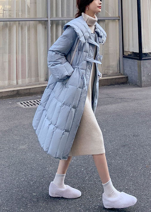  Natural Light Blue Peter Pan Collar Thick Duck Down Canada Goose Cinch Coats Winter - Down Jackets - DYAVOR® 