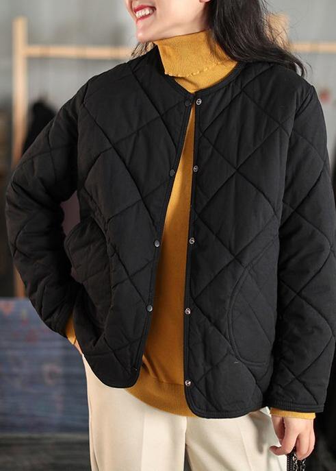  New Casual Warm Coat Khaki O Neck Pockets Women Coat - Down Jackets - DYAVOR® 