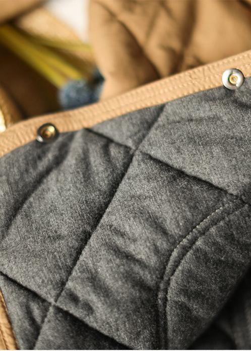  New Casual Warm Coat Khaki O Neck Pockets Women Coat - Down Jackets - DYAVOR® 