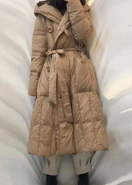  New Khaki Pockets Button Loose Winter Duck Down Jacket - Down Jackets - DYAVOR® 