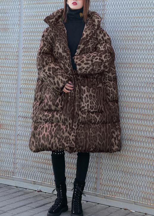  New Loose fitting snow jackets thick coats Leopard hooded Parkas -  - DYAVOR® 