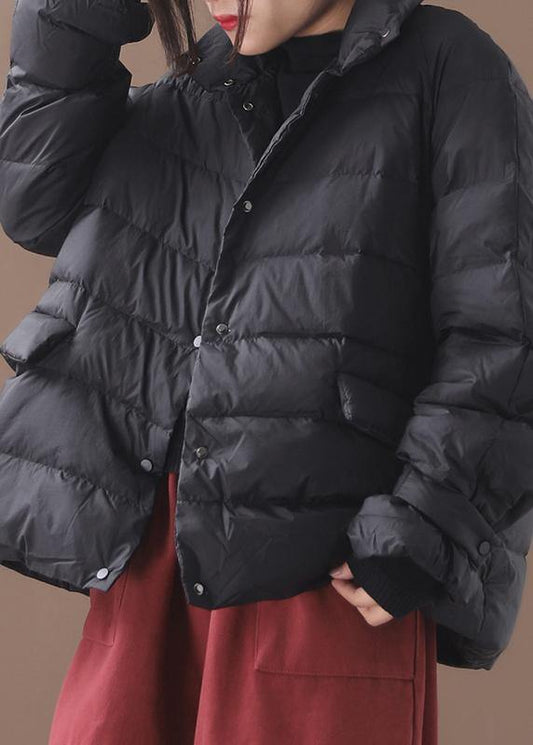  New black Parkas casual snow jackets winter short coats stand collar -  - DYAVOR® 