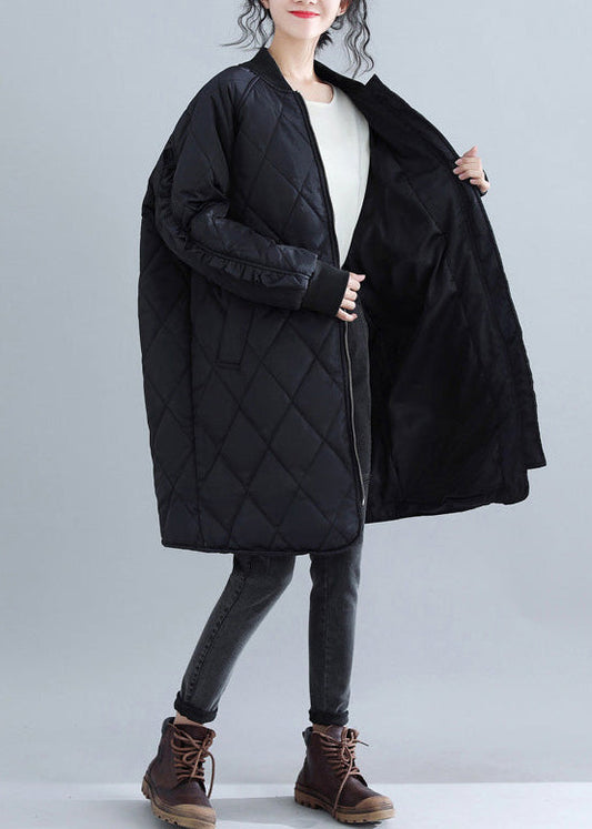  New black women parka plus size clothing stand collar Jackets & Coats women ruffles outwear -  - DYAVOR® 