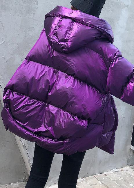  New purple Parkas for women plus size winter hooded pockets outwear -  - DYAVOR® 