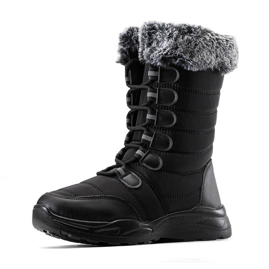 Groovywish Fur Orthopedic Shoes Mid-calf Snow Boots For Women