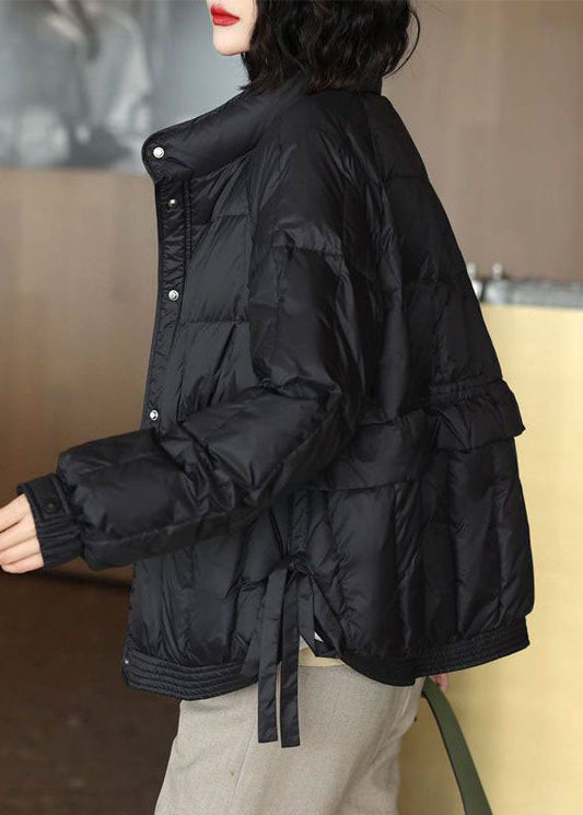  Original Design Black Stand Collar Thick Duck Down Down Jacket Winter - Down Jackets - DYAVOR® 