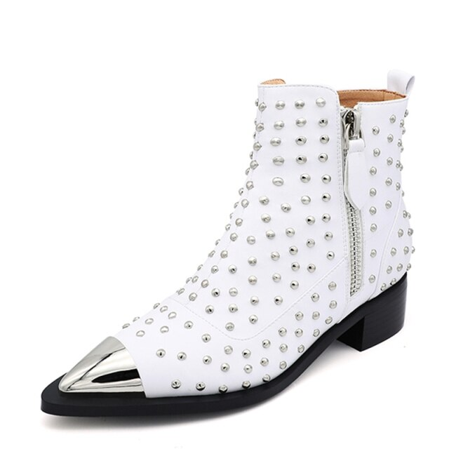  Perona Women's Pointed Toe Metal Boots - Boots - DYAVOR® 