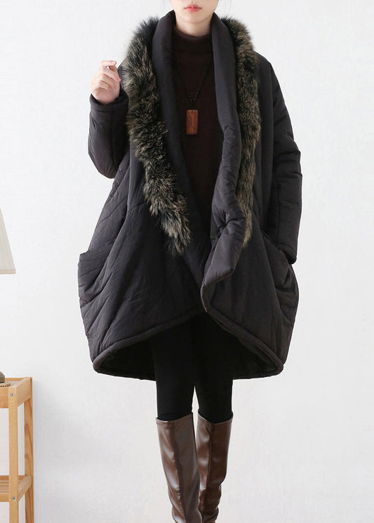  Plus Size Black Fur Collar Warm Thick Parka Winter - Down Jackets - DYAVOR® 