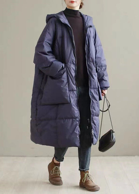  Plus Size Purple Hooded thick Duck Down Coats Winter - Down Jackets - DYAVOR® 