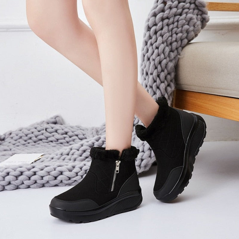  Groovywish Women Orthopedic Snow Ankle Boots Fur Warm Shoes -  - DYAVOR® 