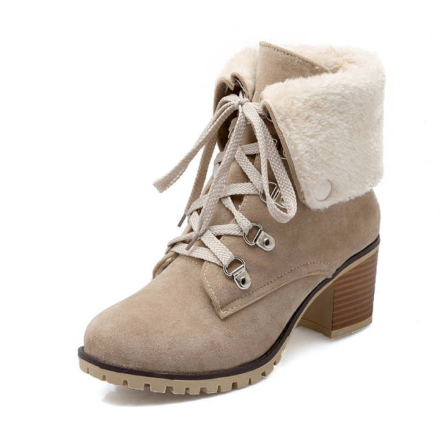  Polar Women's Winter lace Up Ankle Boots - Booties - DYAVOR® 