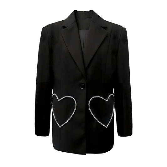  The Heartthrob Long Sleeve Sequin Blazer - 0 - DYAVOR® 