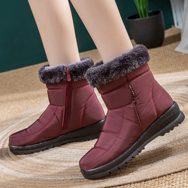  Groovywish Women Casual Fur Snow Boots Nonslip Zipper Orthopedic Shoes -  - DYAVOR® 