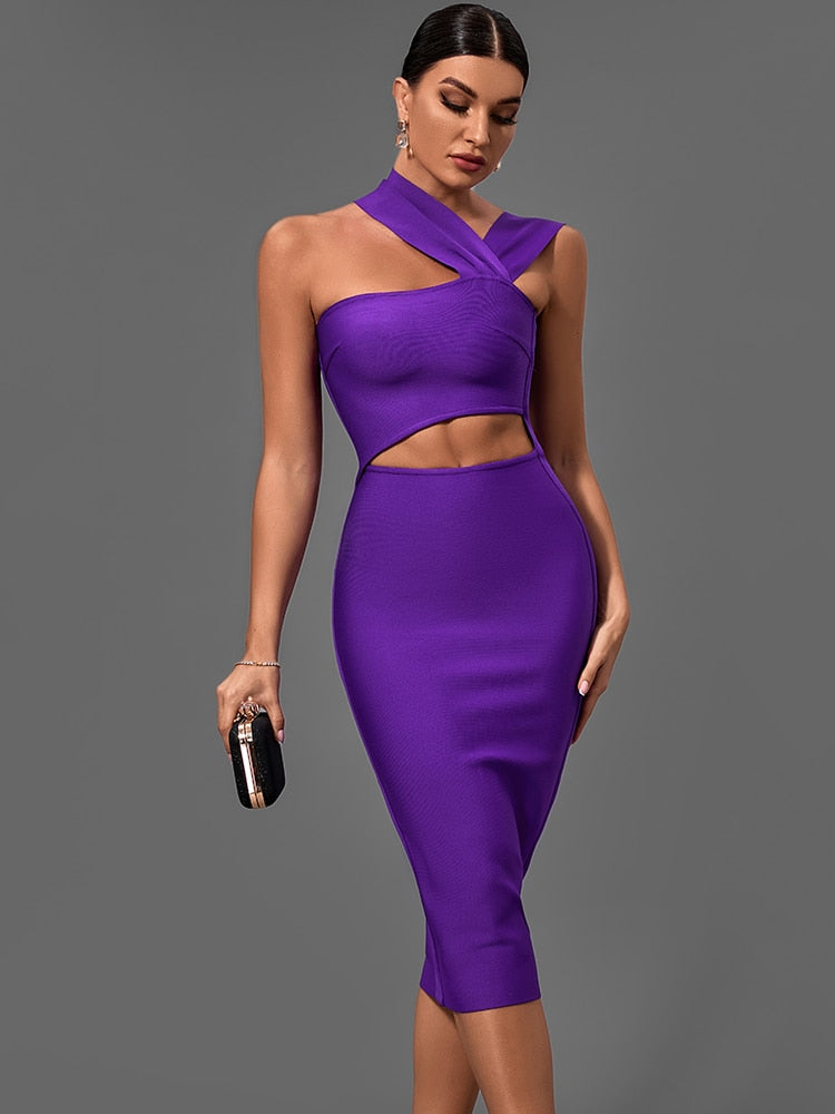  Adorable Purple Cut Out Bodycon Dress - Dresses - DYAVOR® 