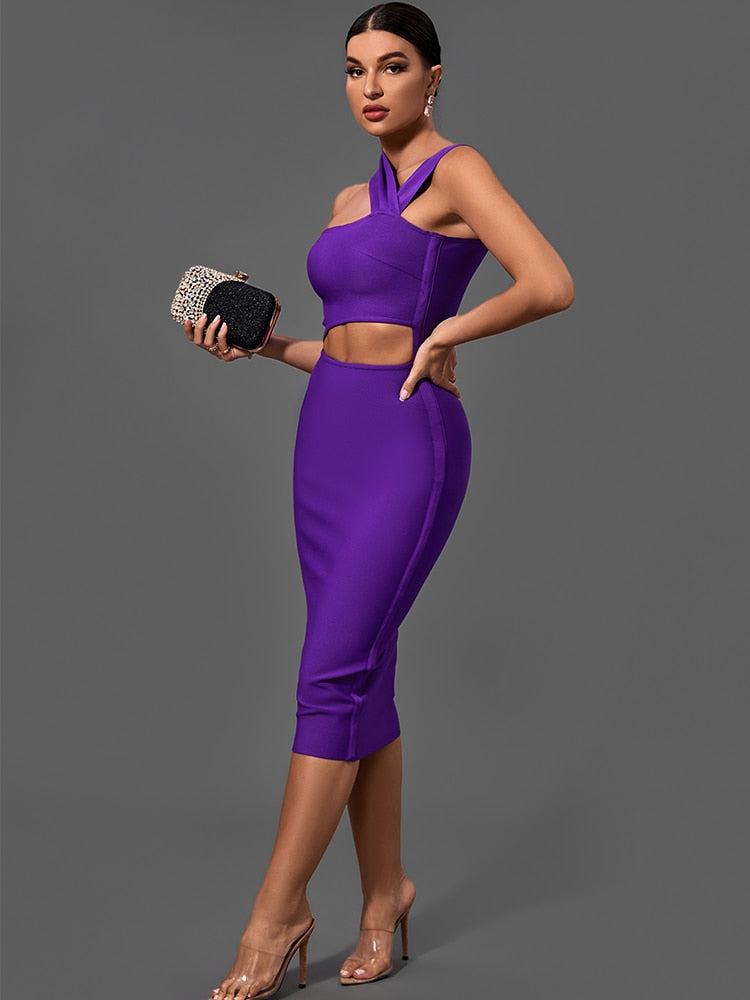  Adorable Purple Cut Out Bodycon Dress - Dresses - DYAVOR® 