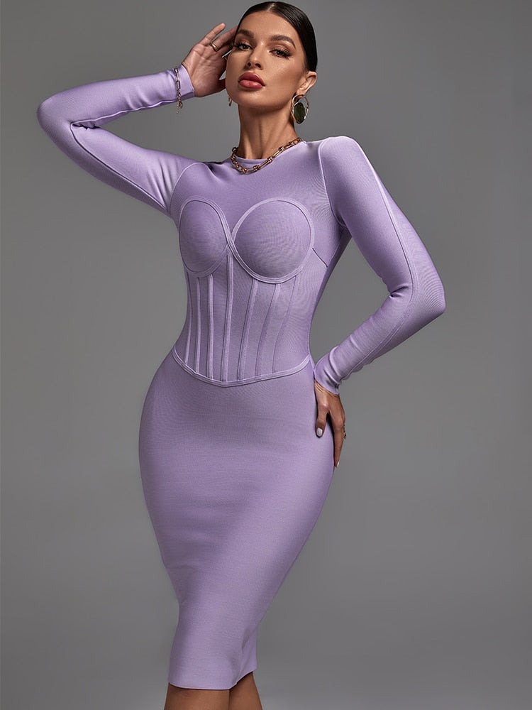 Long Sleeve Bandage Dress