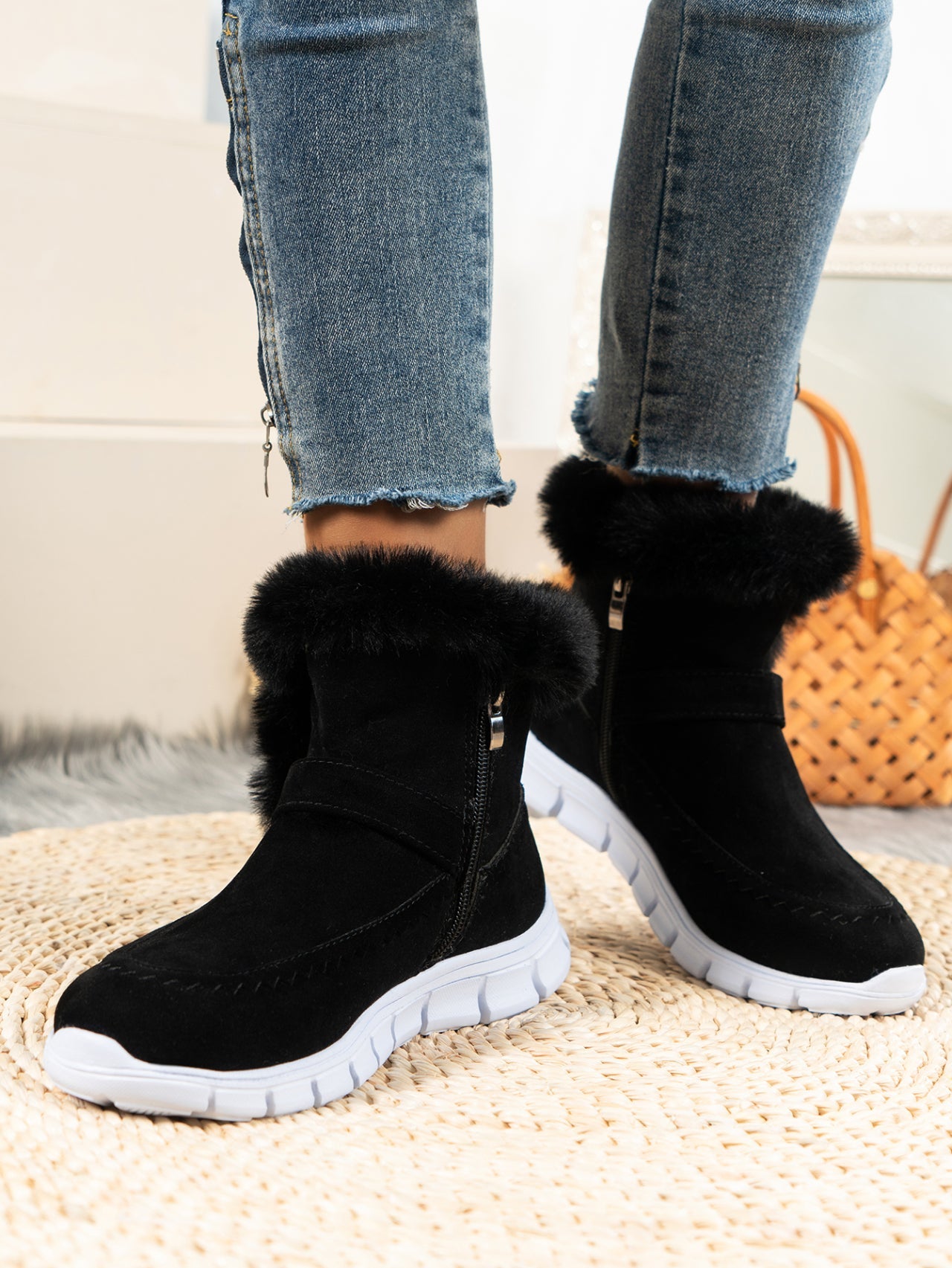  GRW Orthopedic Women Boots Winter Fur Lining Extra Comfortable Warm Fashion Snow Boots - Shoes - DYAVOR® 