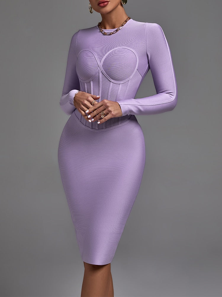 Long Sleeve Bandage Dress