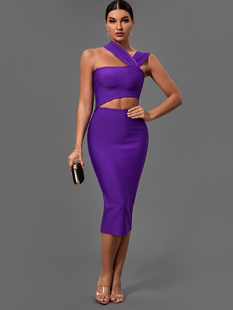  Adorable Purple Cut Out Bodycon Dress - Dresses - DYAVOR® 