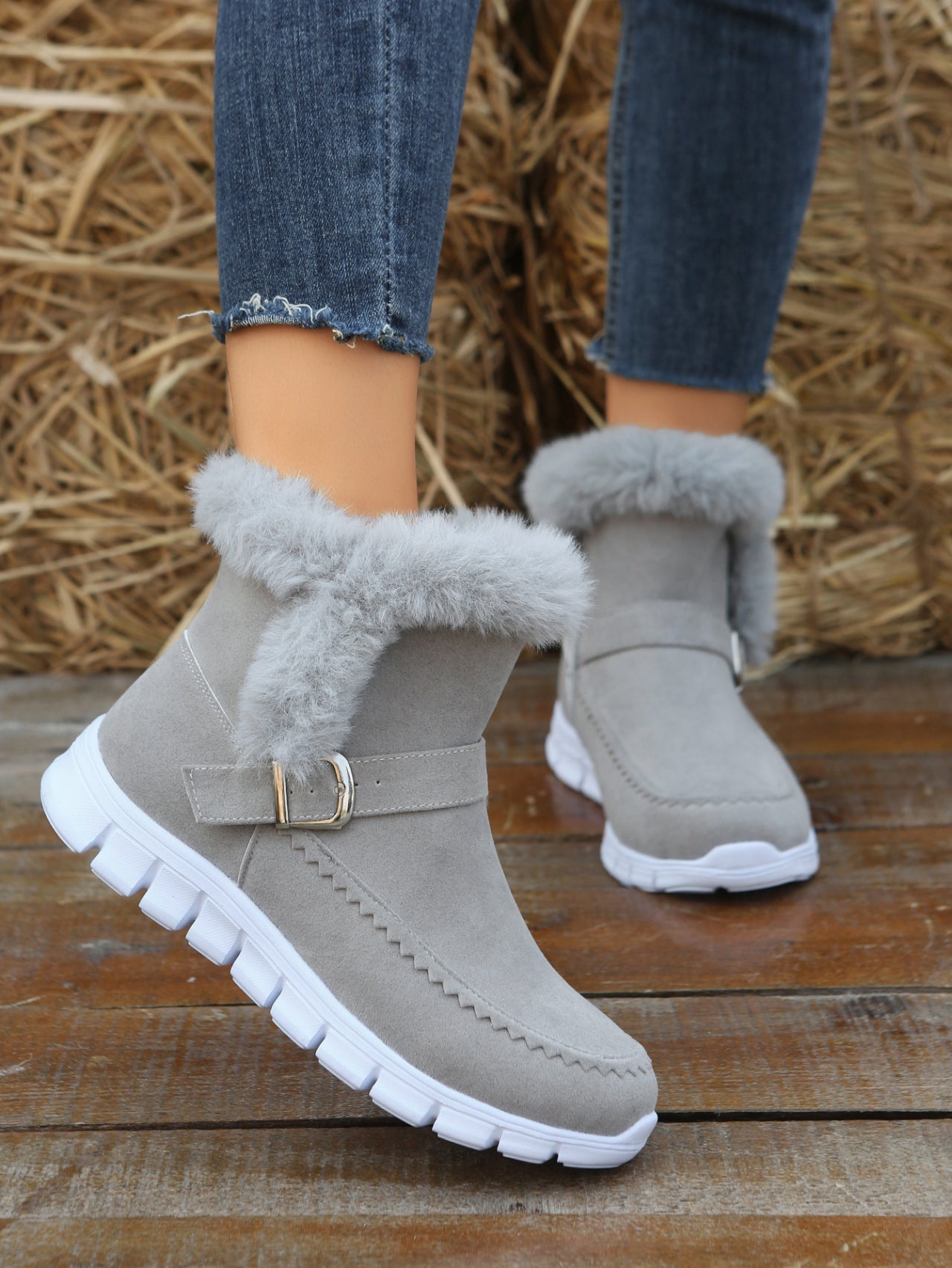  GRW Orthopedic Women Boots Winter Fur Lining Extra Comfortable Warm Fashion Snow Boots - Shoes - DYAVOR® 