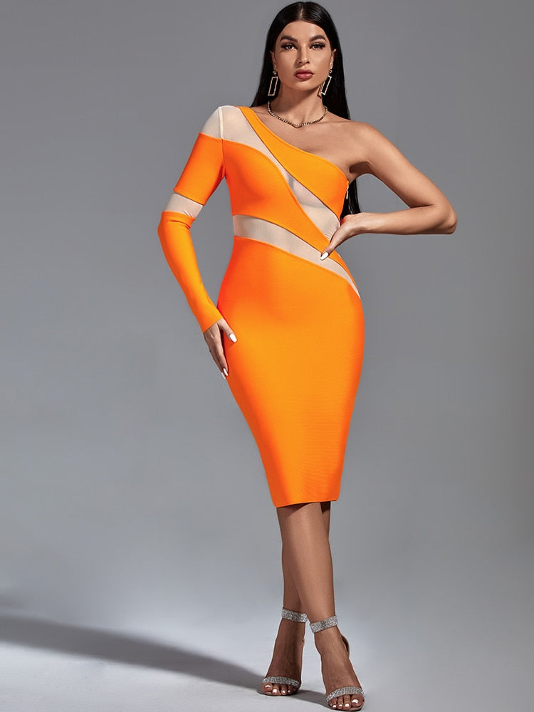 Orange Bodycon Dress