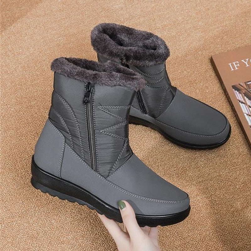  Groovywish Women Waterproof Fur Boots Zipper Thick Sole Orthopedic Shoes -  - DYAVOR® 