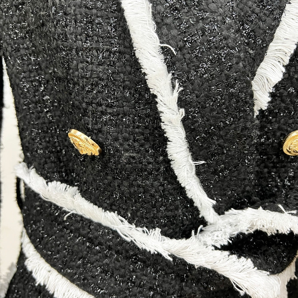  Tweed Blazer with Belt -  - DYAVOR® 