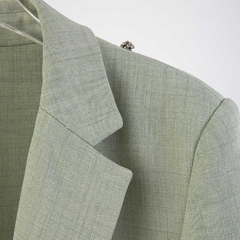  Green Backless Diamond Blazer -  - DYAVOR® 