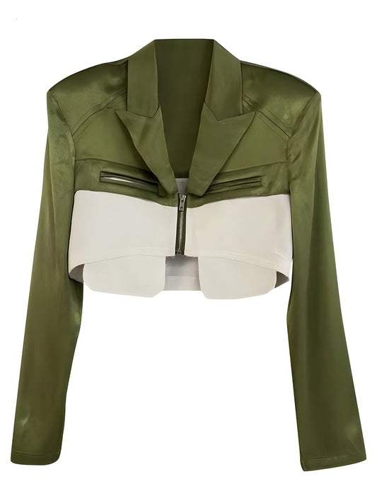  The Tracy Cropped Long Sleeve Blazer - Multiple Colors - 0 - DYAVOR® 