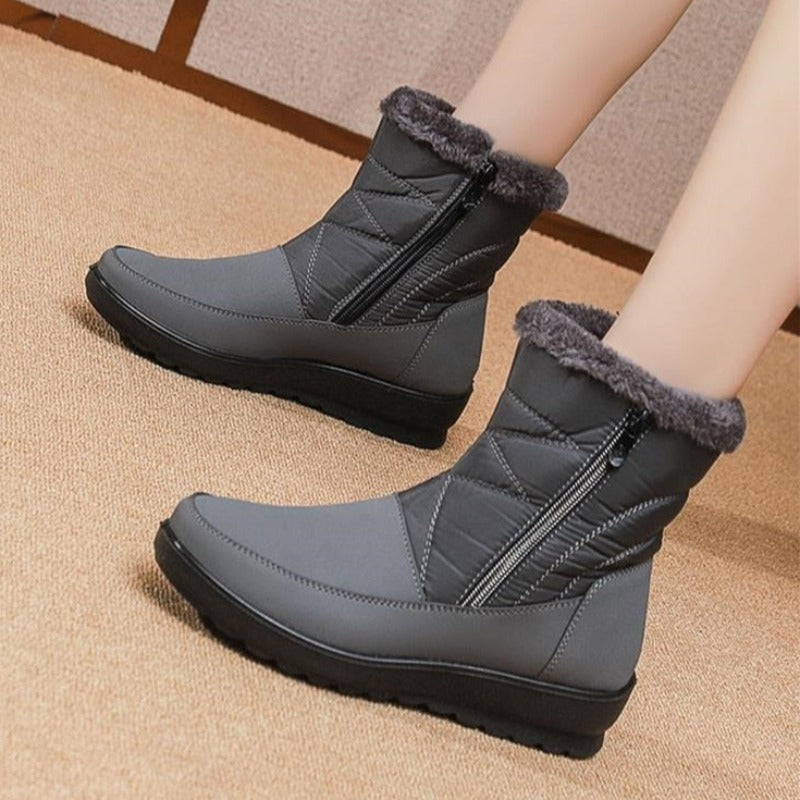  Groovywish Women Waterproof Fur Boots Zipper Thick Sole Orthopedic Shoes -  - DYAVOR® 