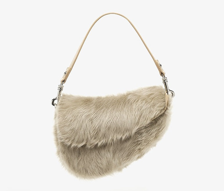  Shearling Women's Shoulder Purse - Hand Bag - DYAVOR® 