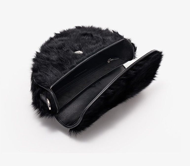  Shearling Women's Shoulder Purse - Hand Bag - DYAVOR® 