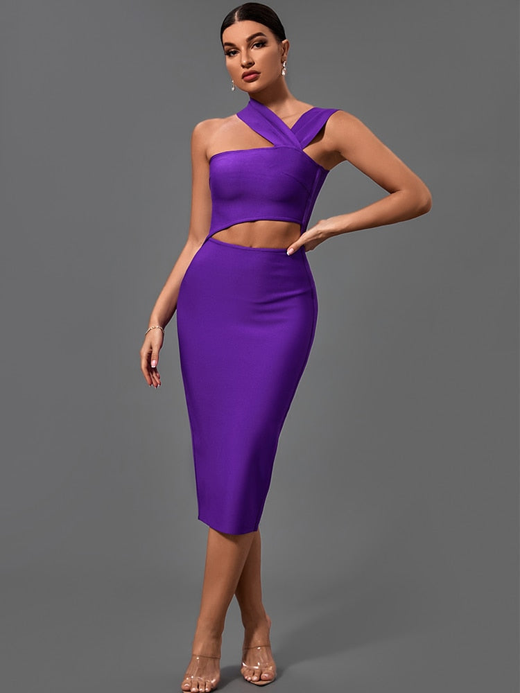  Adorable Purple Cut Out Bodycon Dress - Dresses - DYAVOR® 