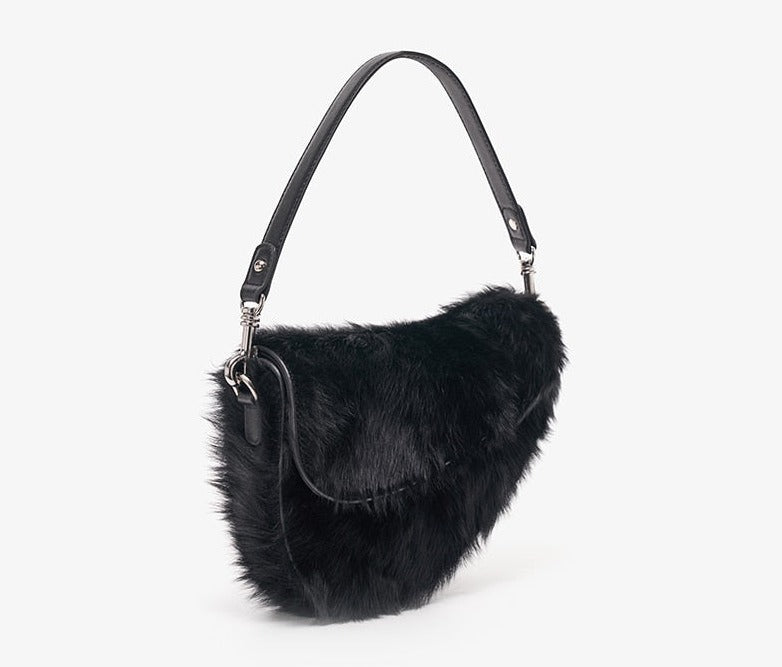  Shearling Women's Shoulder Purse - Hand Bag - DYAVOR® 